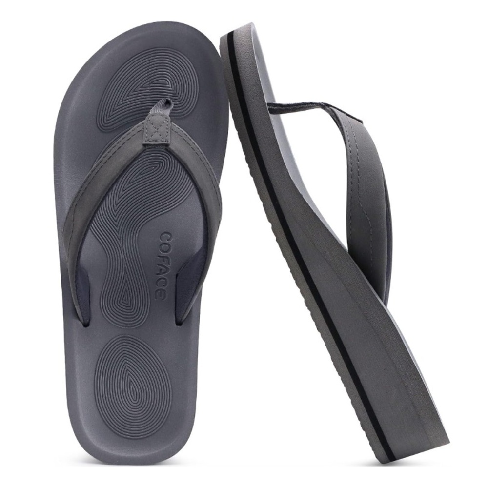 COFACE Flip Flops for Women With Comfortable Arch Support Platform- Size 8.5